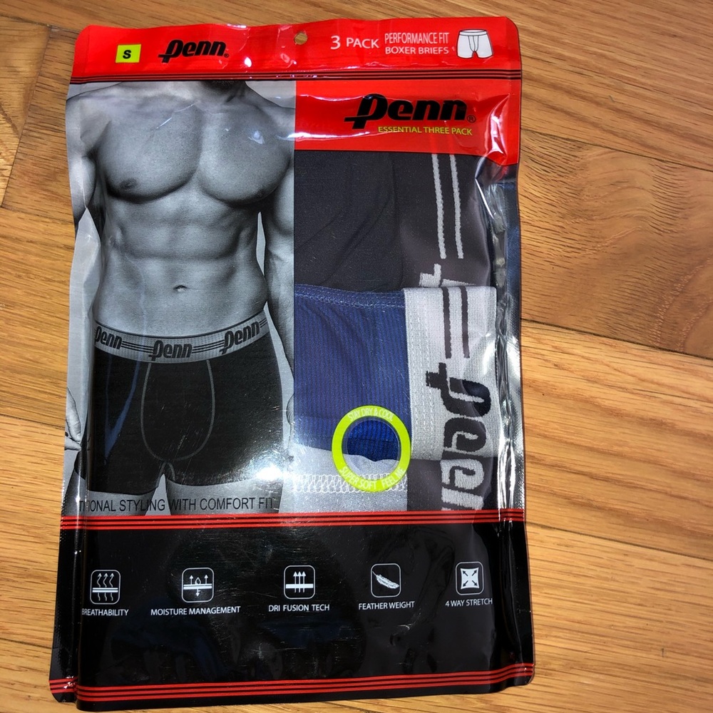 Penn Boxer Briefs 3 pack Assorted colors Size Sm
